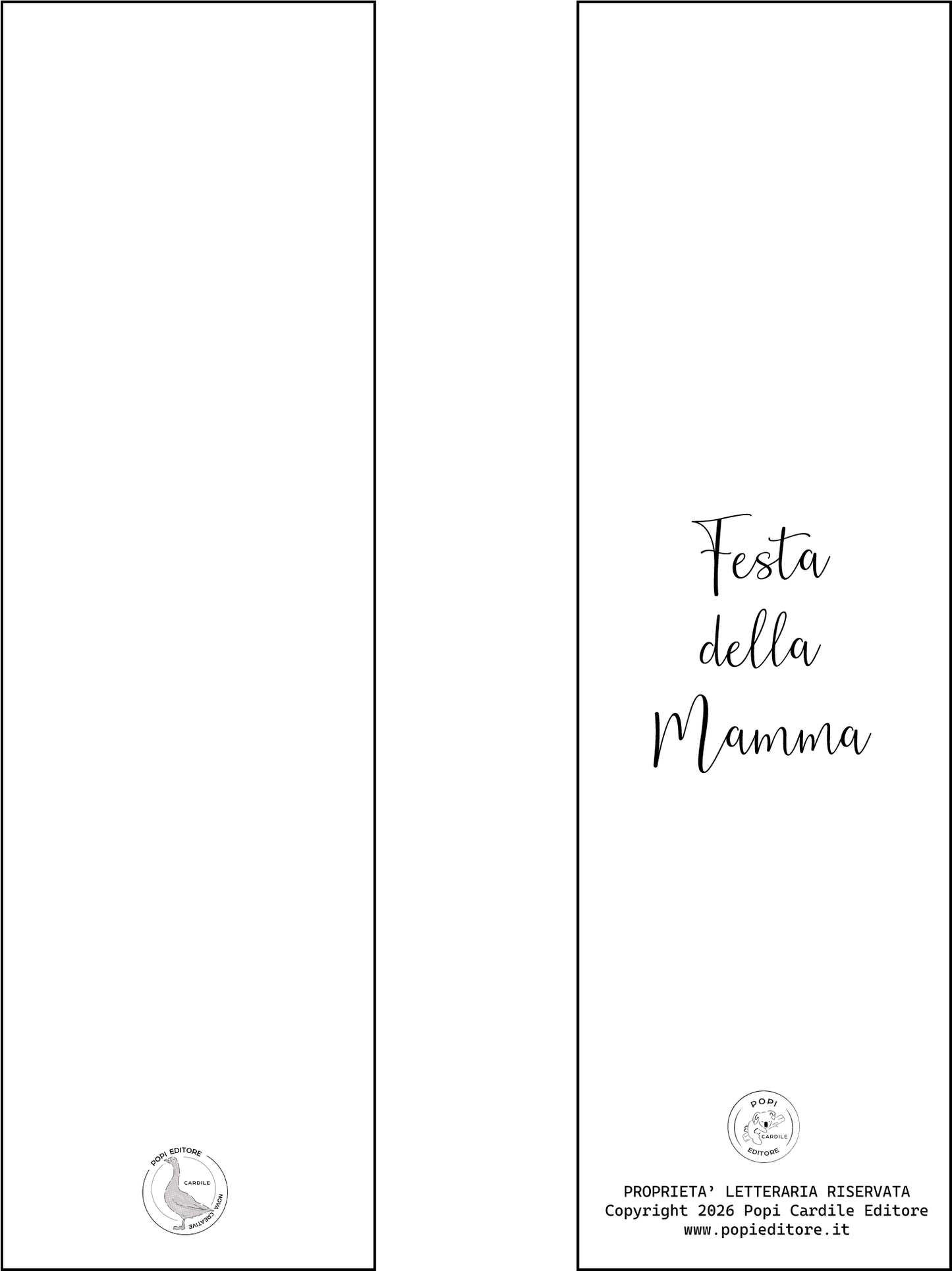 Segnalibro – Festa della Mamma